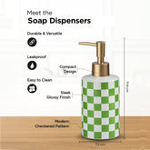 Kuber Industries Liquid Soap Dispenser | Handwash Soap Dispenser | Soap Dispenser for Wash Basin | Shampoo Dispenser Bottle | Bathroom Dispenser Bottle | 300 ML | Green